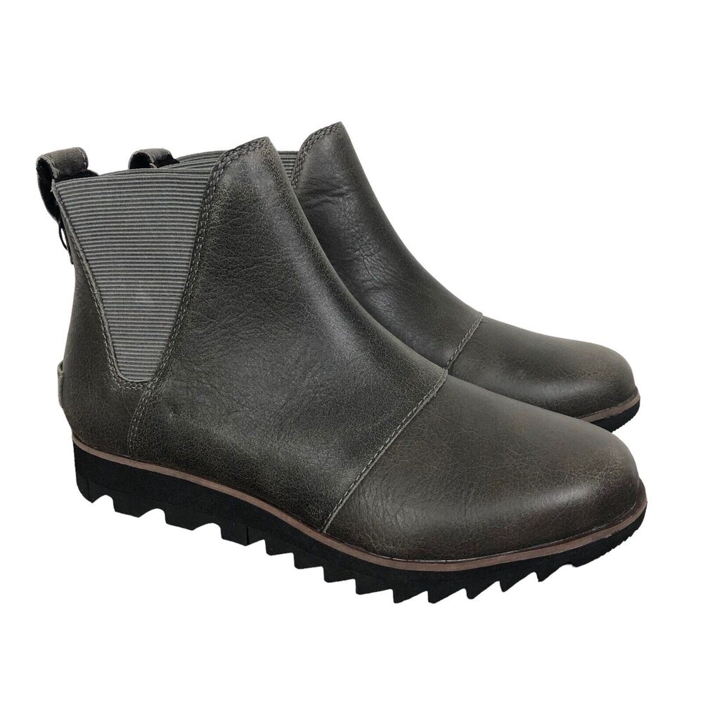 NEW Sorel Harlow Chelsea Booties in Quarry NL334-052 Women's Size 5.5